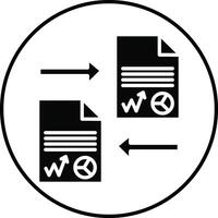 Documents Exchange Illustration Icon vector