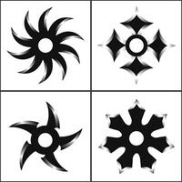 Shuriken weapon isolated on a white background illustration vector