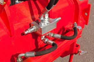 Hydraulic System Hoses on Machine photo