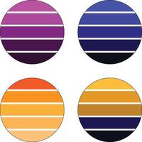 Sunset summer design element. vector