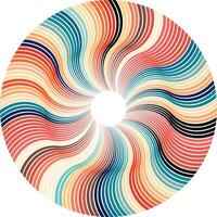 Retro colour circle background vector