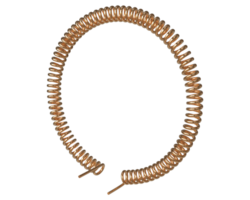 magnetic 3D copper Induction heating coil, electric electronics part instrument for engineering assembling, or repair png