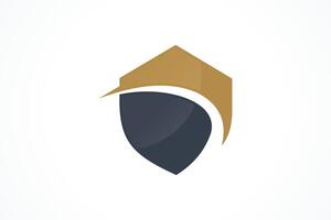 swoosh shield logo. security icon. guard symbol. eps 08. vector