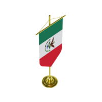 Mexico Flag Banner V1 - Upper Medium View at 45 Degrees png