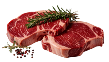 slices of meat isolated on transparent background png