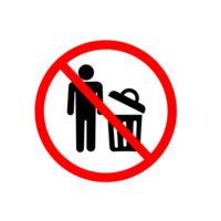 Allowed Throw Rubbish, Waste, Garbage in Bin Symbol. Do Not Throw Trash in Toilet Glyph Icon. Warning Please Drop Litter in Bin Sticker. png