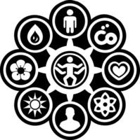 Healing body icon in glyph style vector