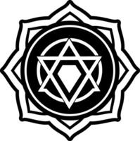 Anahata symbol icon in filled style vector