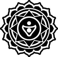 Chakra artwork icon in filled style vector