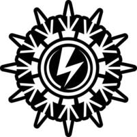 A solid style icon of energy burst symbol vector