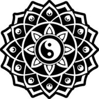 A solid style icon of calmness symbol vector
