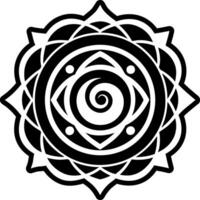 A glyph style icon of spiral symbol vector