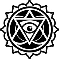 Providence eye symbol icon in glyph style vector
