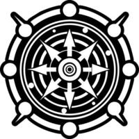 A filled style icon of chakra points symbol vector