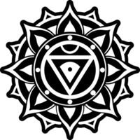 Confidence chakra icon in filled style vector