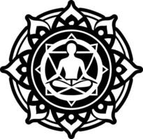 A filled style icon of abstract chakra symbol vector