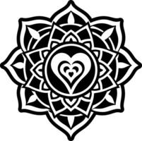 A filled style icon of love chakra symbol vector