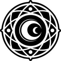 Moon chakra icon in filled style vector