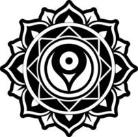 Water chakra icon in glyph style vector