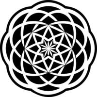 Mystical geometry icon in glyph style vector