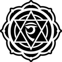 Earth chakra icon in glyph style vector