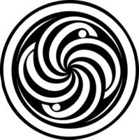 A glyph style icon of swirl art sign vector