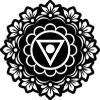 Chakra art icon in glyph style vector