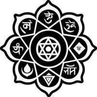 Affirmation chakra icon in filled style vector
