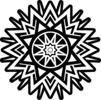 A glyph style icon of starburst chakra symbol vector