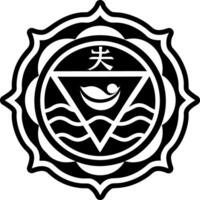 Water element symbol icon in glyph style vector