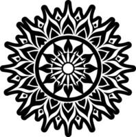 Sunburst mandala glyph style icon vector