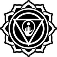 Palm chakra icon in filled style vector
