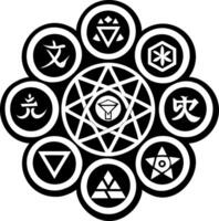 Chakra circle icon in filled style vector