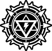 A solid style icon of energy symbol vector