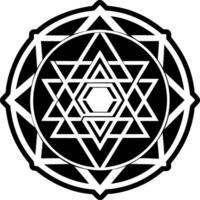 The sri yantra, a symbol of the yantra, is shown in this vector