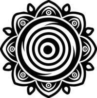 A glyph style icon of spiral reiki symbol vector