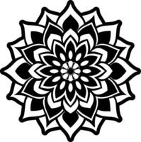 A glyph style icon of lotus pattern symbol vector