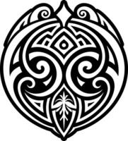 Maori body symbol icon in solid style vector