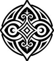 Maori ancestry symbol icon in solid style vector