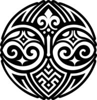Set of Maori Tradition Symbols Glyph Style Icons vector