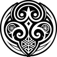 Maori family symbol icon in solid style vector