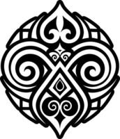 A solid style icon of tribal design symbol vector