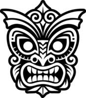 A filled style icon of maori tiki symbol vector