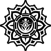 A glyph style icon of intuition chakra symbol vector