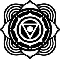 Vishuddha symbol icon in solid style vector