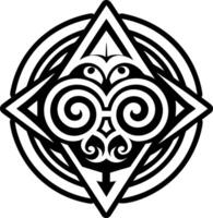 Taranaki symbol icon in glyph style vector