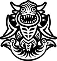 Marakihau symbol icon in solid style vector