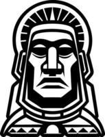Moai icon in glyph style vector