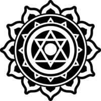 A filled style icon of life chakra symbol vector