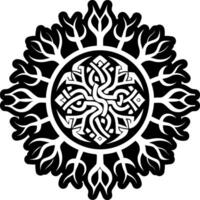 A filled style icon of root chakra symbol vector